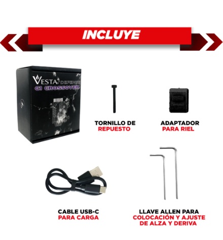 LINTERNA + LASER VESTA C1 CROSSOVER DEFENSE