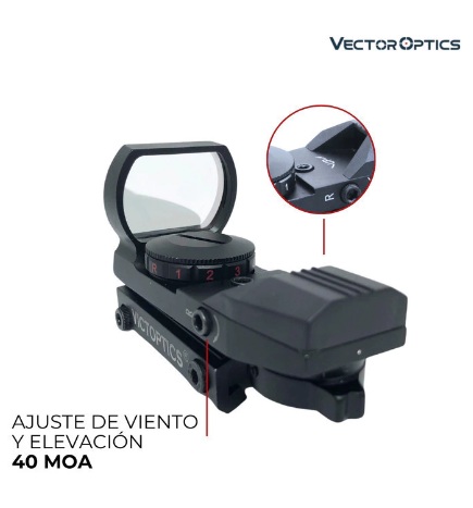 MIRA HOLOGRAFICA TACTICA VICTOPTICS MULTIRETICULO 11 Y 22mm