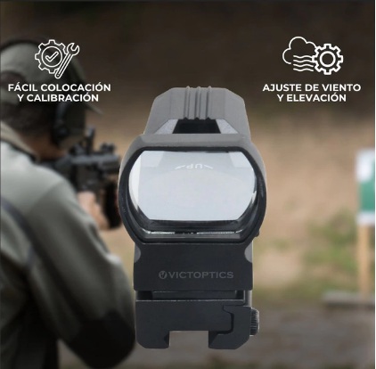 MIRA HOLOGRAFICA TACTICA VICTOPTICS MULTIRETICULO 11 Y 22mm
