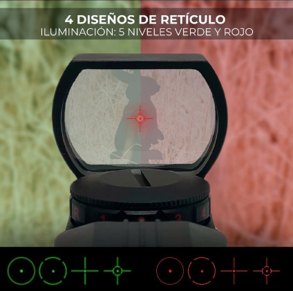 MIRA HOLOGRAFICA TACTICA VICTOPTICS MULTIRETICULO 11 Y 22mm