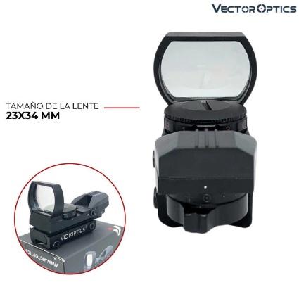 MIRA HOLOGRAFICA TACTICA VICTOPTICS MULTIRETICULO 11 Y 22mm
