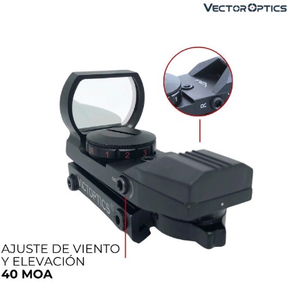 MIRA HOLOGRAFICA TACTICA VICTOPTICS MULTIRETICULO 11 Y 22mm