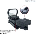 MIRA HOLOGRAFICA TACTICA VICTOPTICS MULTIRETICULO 11 Y 22mm