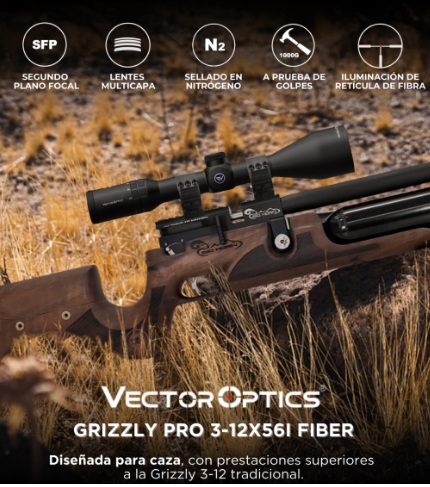 MIRA TELESCOPICA VECTOR GRIZZLY PRO 3-12X56i FIBER