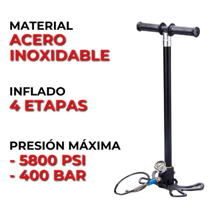 INFLADOR PCP SWAT AIRGUNS SA-400bar 4 ETAPAS INFLADO RAPIDO