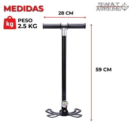 INFLADOR PCP SWAT AIRGUNS SA-400bar 4 ETAPAS INFLADO RAPIDO