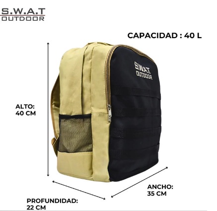 MOCHILA SWAT OUTDOOR 40 LITROS ARENA