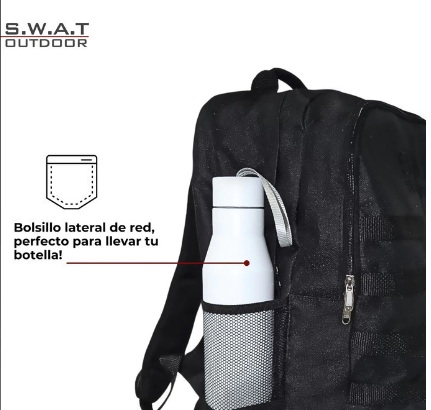 MOCHILA SWAT OUTDOOR 40 LITROS NEGRO