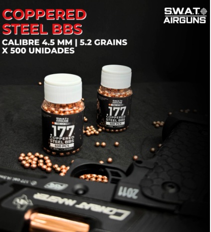 BALINES BBS ACERO SWAT AIRGUNS 4.5mm X500 UNI.