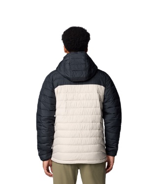 CAMPERA HOMBRE COLUMBIA POWDER LITE II HOODED JACKET DARK STONE BLACK