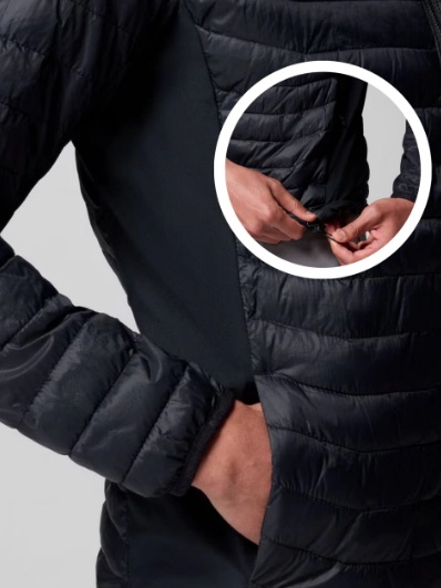 CAMPERA HOMBRE COLUMBIA POWDER PASS HOODED JACKET BLACK