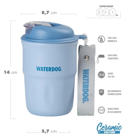 VASO WATERDOG CERAMICA COFFEE 320 BA
