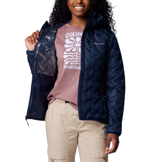  CAMPERA COLUMBIA DAMA DELTA RIDGE II DOWN HOODED, AZUL 