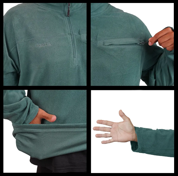 BUZO HOMBRE NEXXT FINN MICRO FLEECE GREEN