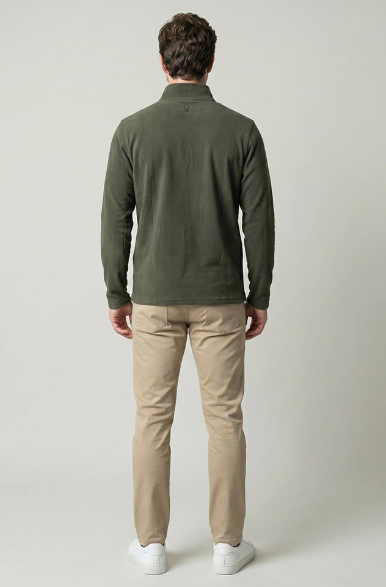 BUZO SPYDER HOMBRE MEDIO CIERRE BRUSHED VERDE