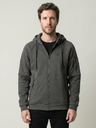CAMPERA SPYDER HOMBRE CORDERITO CAPUCHA GRIS