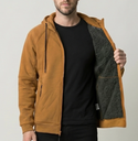 CAMPERA SPYDER HOMBRE CORDERITO CAPUCHA MOSTAZA
