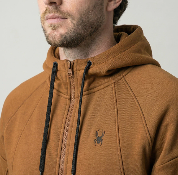 CAMPERA SPYDER HOMBRE CORDERITO CAPUCHA MOSTAZA