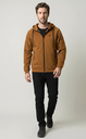 CAMPERA SPYDER HOMBRE CORDERITO CAPUCHA MOSTAZA