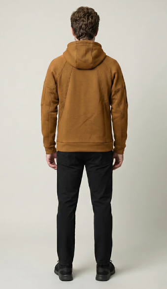 CAMPERA SPYDER HOMBRE CORDERITO CAPUCHA MOSTAZA