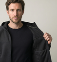 CAMPERA SPYDER HOMBRE CAPUCHA FULL ZIP NEGRO