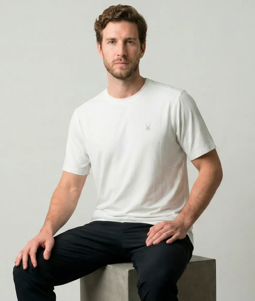 REMERA SPYDER HOMBRE PEACHED BLANCA