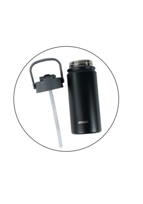 BOTELLA TERMICA SPINIT DUAL 500 ML NEGRO