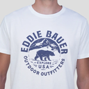 REMERA EDDIE BAUER HOMBRE BEAR LOGO BLANCO