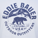 REMERA EDDIE BAUER HOMBRE BEAR LOGO BLANCO