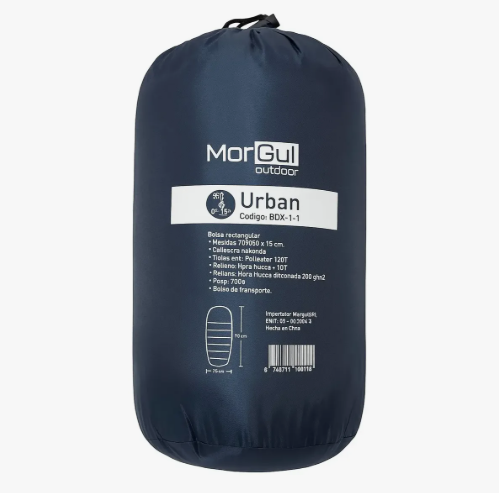 BOLSA DE DORMIR MORGUL URBAN RECTANGULAR AZUL