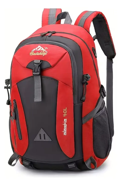 MOCHILA SENDERISMO 40 LITROS ROJA