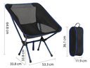 SILLA MORGUL PLEGABLE DE ALUMINIO AZUL