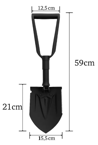 PALA MORGUL PLEGABLE CON PICO 59CM CON FUNDA