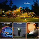FAROL MORGUL DE CAMPING CON GUIRNALDA DE LUCES