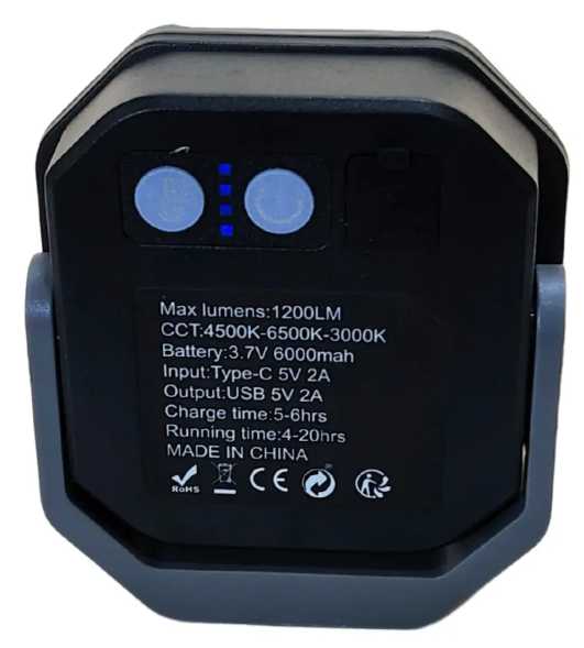 LINTERNA MORGUL DE EMERGENCIA CON IMAN 1.200L POWEWR BANK