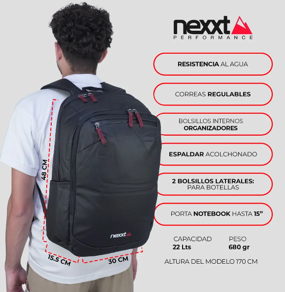 MOCHILA NEXXT PEREGRINE 22L BLACK