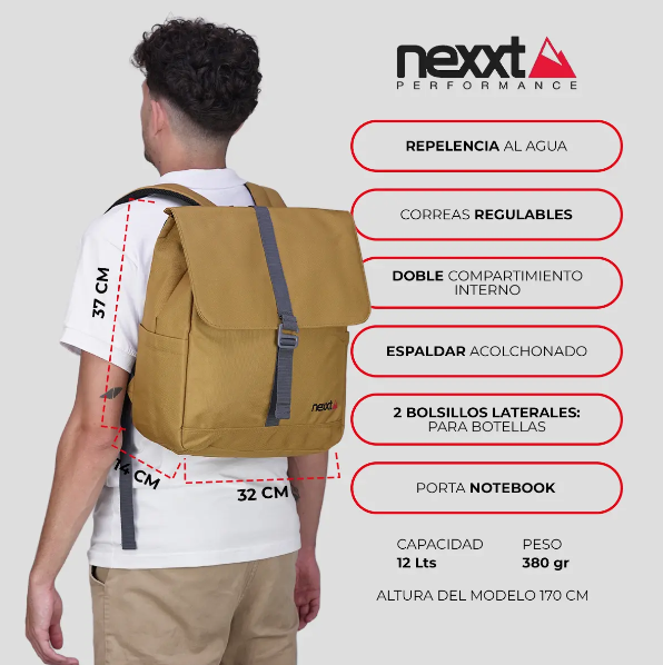 MOCHILA NEXXT FLICKER 12L MUSTARD/ST