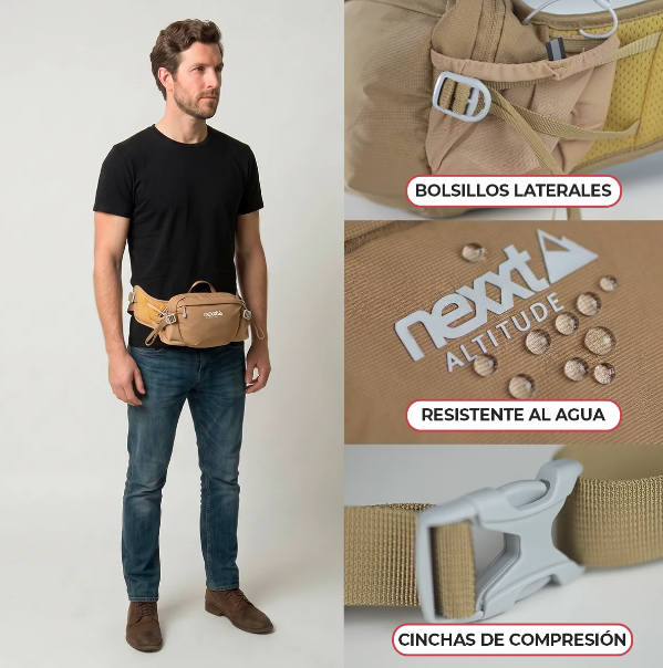 RIÑONERA NEXXT SPENCER BEIGE 8L