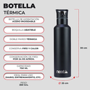 BOTELLA NEXXT TERMICA 750ML BLACK