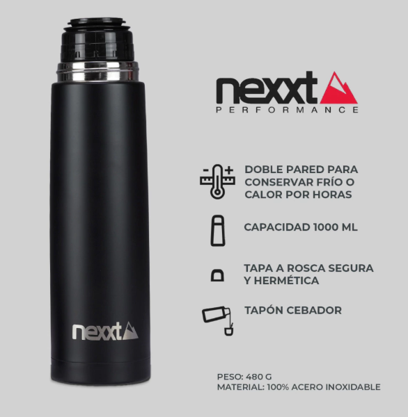 TERMO NEXXT 1000ML BLACK