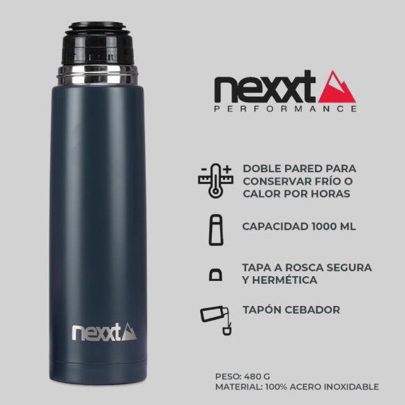 TERMO NEXXT 1000ML DARK GREY 