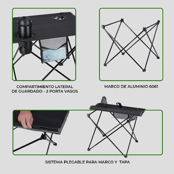 MESA HUMMER ULTRA LIGHT PLEGABE BLACK