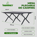 MESA HUMMER ALUMINIO PLEGABLE BLACK