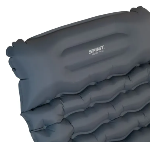 COLCHONETA SPINIT AEROLITE PLUS CON ALMOHADA Y BOMBA DE INFLADO GRIS