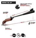 RIFLE ROSSI MADERA CALIBRE 5.5 NITRO PISTON