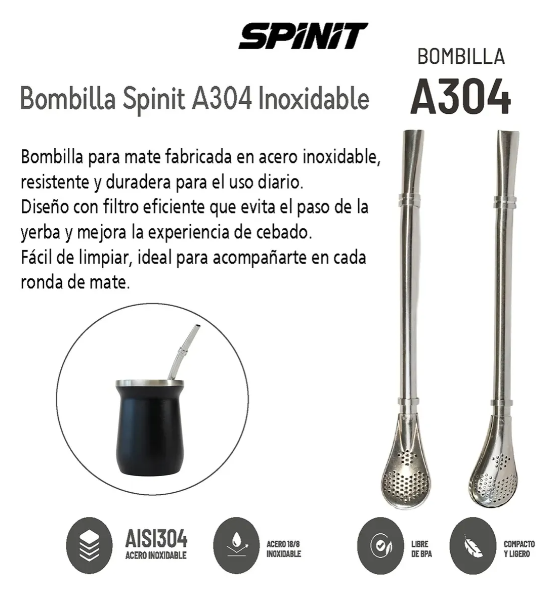 BOMBILLA SPINIT A304 INOX.