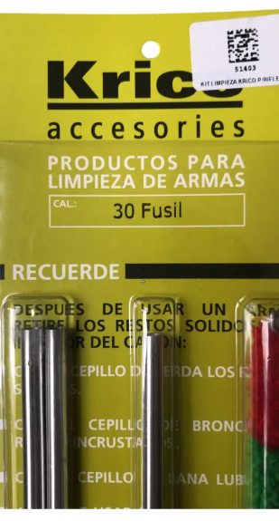 KIT DE LIMPIEZA KRICO PARA FUSIL CAL. 30 