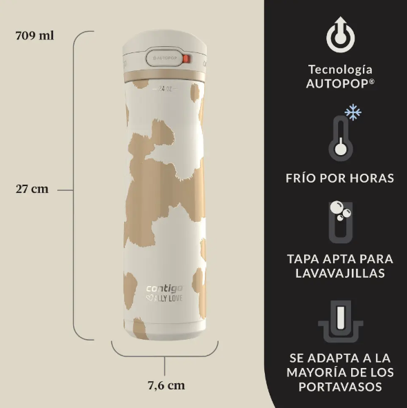 BOTELLA CONTIGO ALLY LOVE JACKSON CHILL OATMILK 709ML.