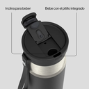 BOTELLA CONTIGO DUAL INOX 590 ML LICORICE NEGRO
