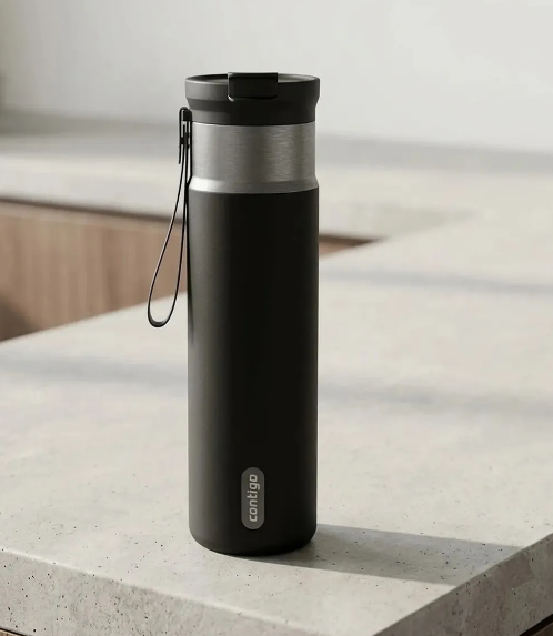 BOTELLA CONTIGO DUAL INOX 710 ML LICORICE NEGRO